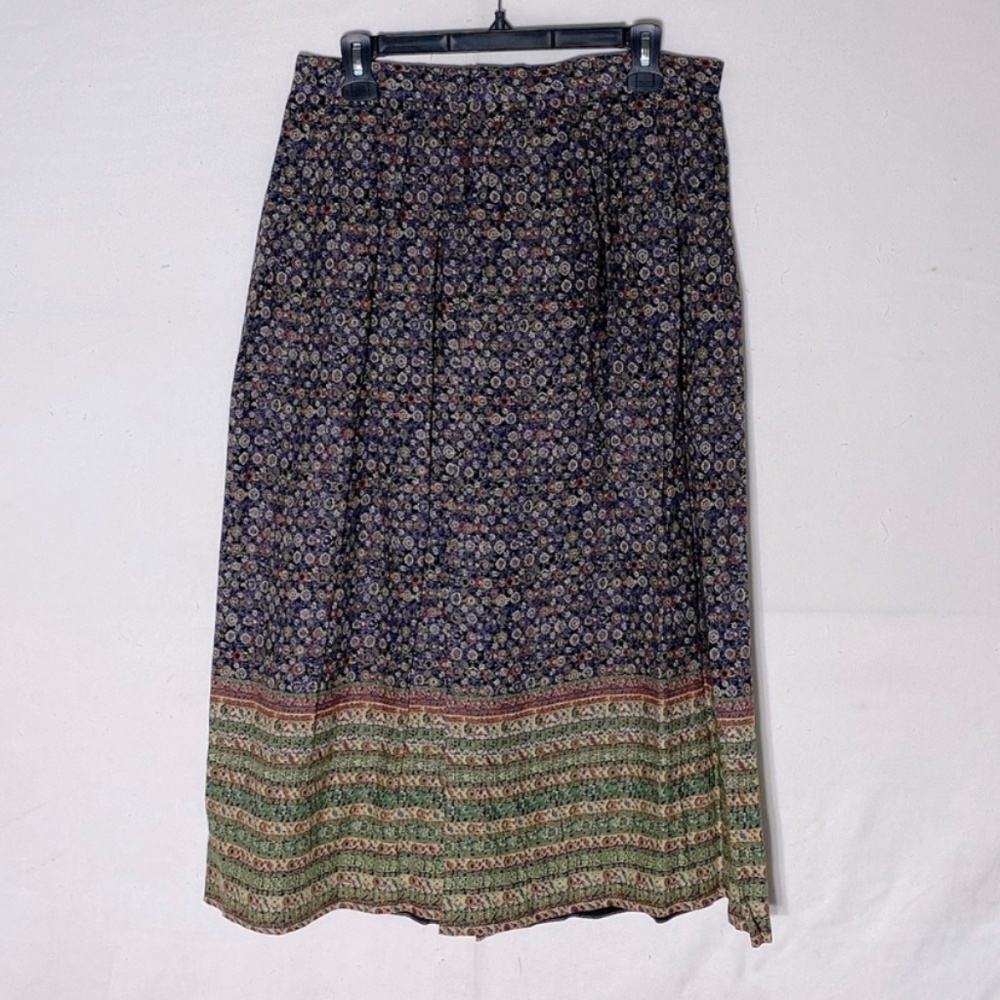 Vintage Handmade Ditsy Floral Midi Prairie Skirt M Festival Boho Cottagecore